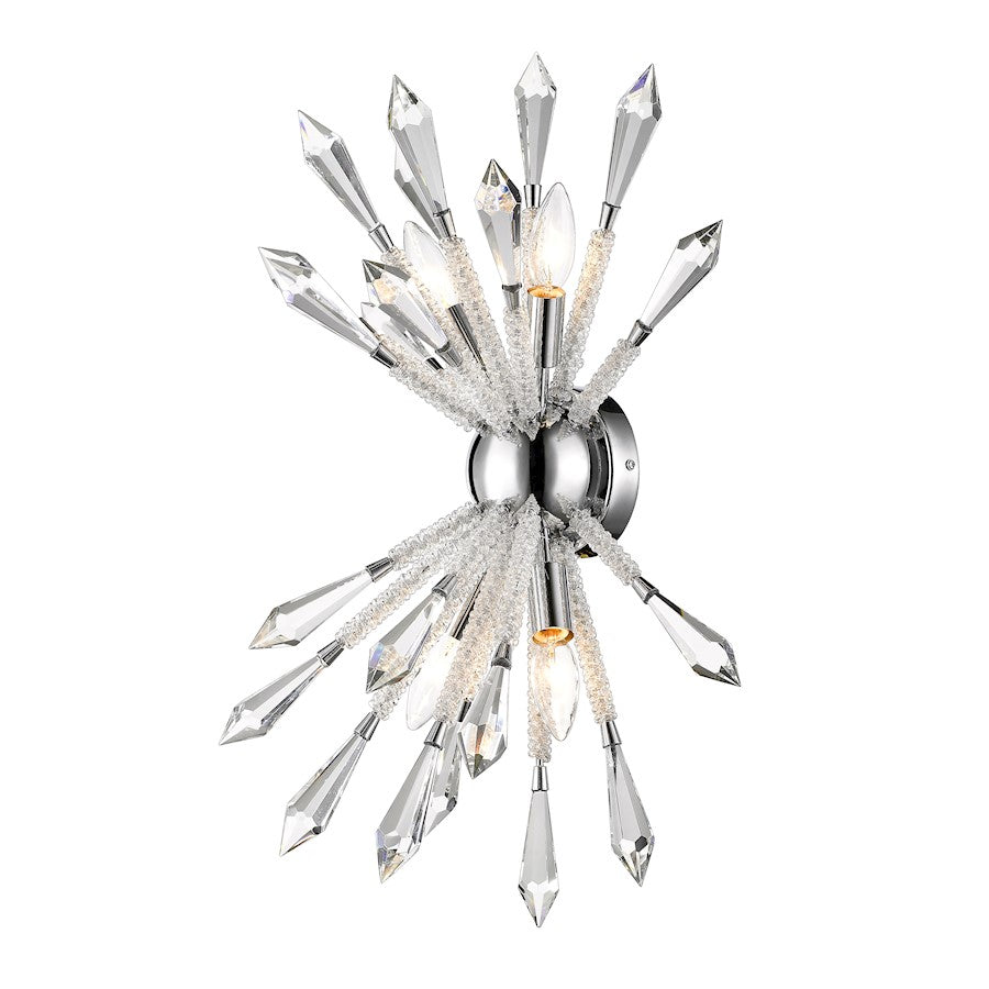 Z-Lite Soleia 4 Light Wall Sconce, Chrome - 4002-4S