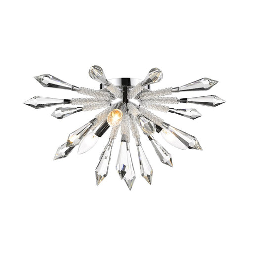 Z-Lite Soleia 3 Light Flush Mount, Chrome - 4002F3