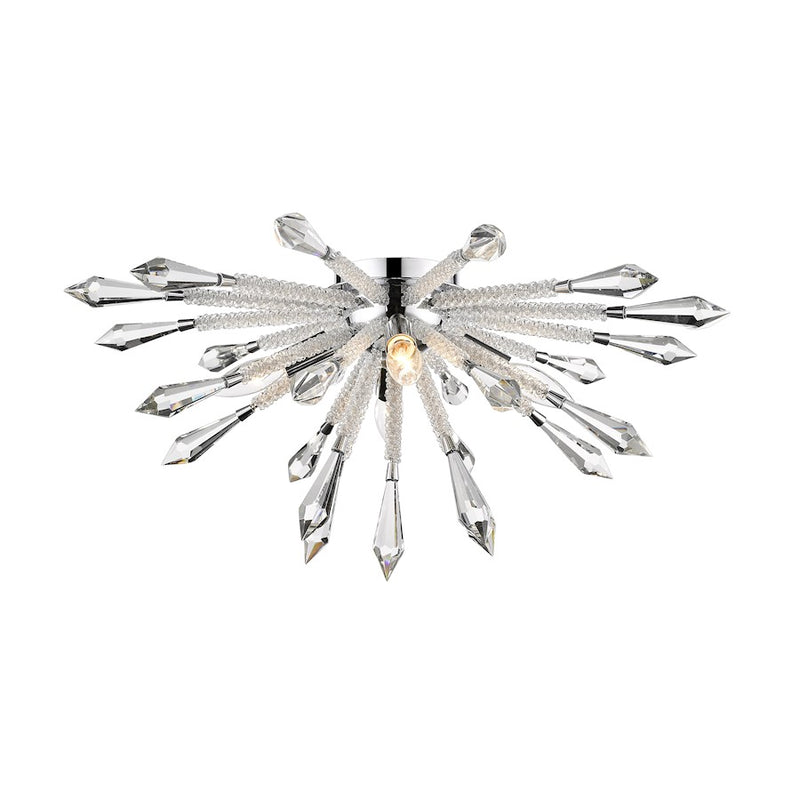 Z-Lite Soleia 4 Light Flush Mount, Chrome - 4002F4