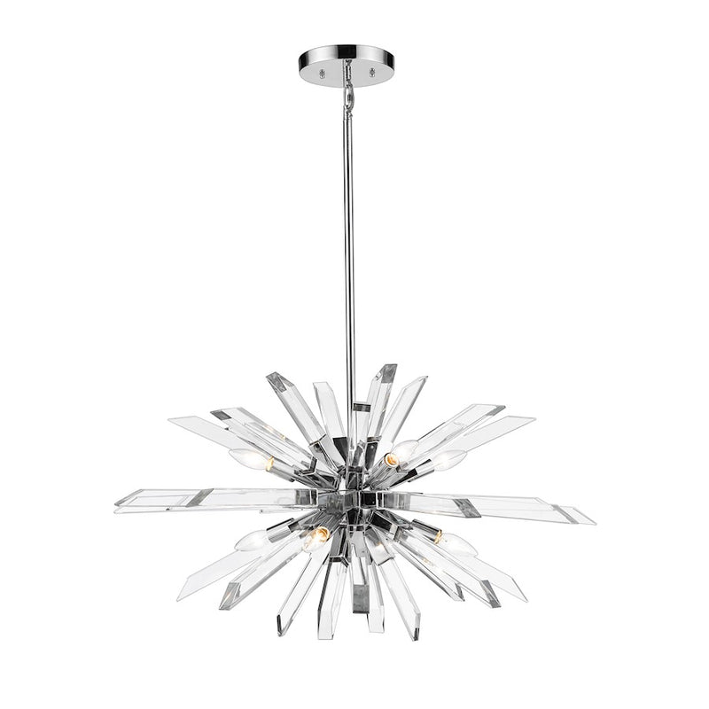 Z-Lite 8 Light Burst 33" Island/Billiard, Chrome