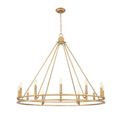 Z-Lite Dennison 12 Light Chandelier, Signature Brass - 4005-12SBR