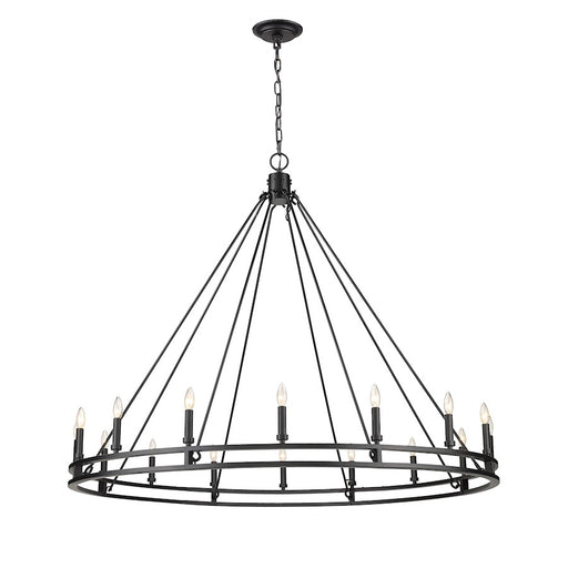 Z-Lite Dennison 16 Light Chandelier, Matte Black - 4005-16MB