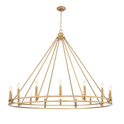 Z-Lite Dennison 16 Light Chandelier, Signature Brass - 4005-16SBR