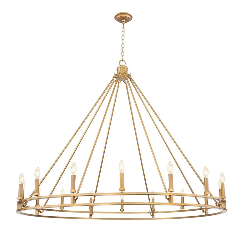 Z-Lite Dennison 16 Light Chandelier, Signature Brass - 4005-16SBR