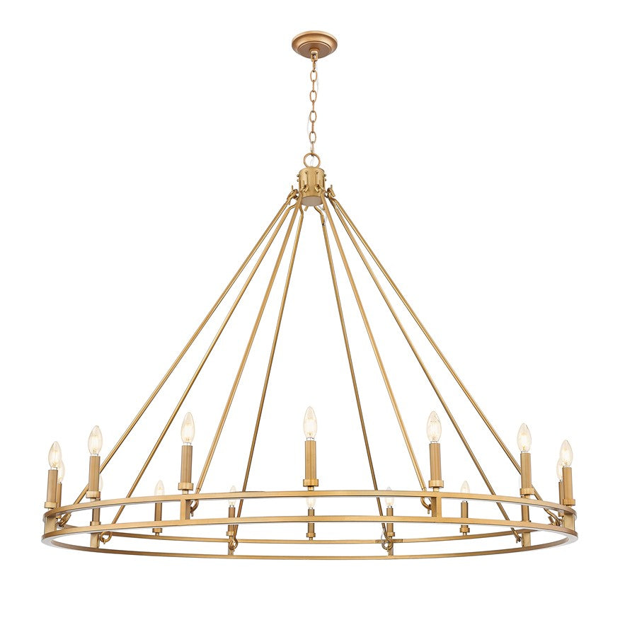Z-Lite Dennison 16 Light Chandelier, Signature Brass - 4005-16SBR
