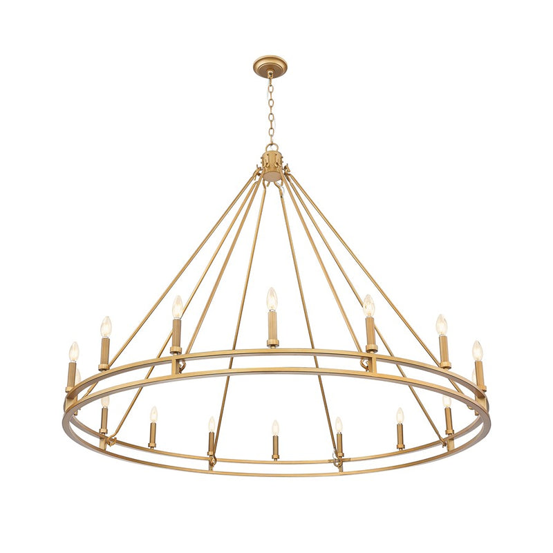 Z-Lite Dennison 16 Light Chandelier, Signature Brass