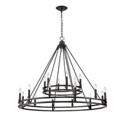 Z-Lite Dennison 18 Light Chandelier, Matte Black - 4005-18MB