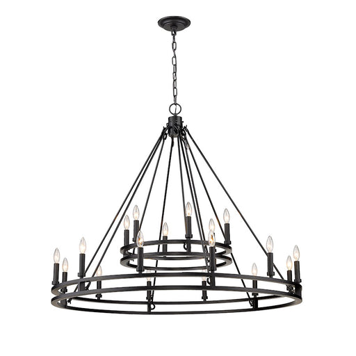 Z-Lite Dennison 18 Light Chandelier, Matte Black - 4005-18MB