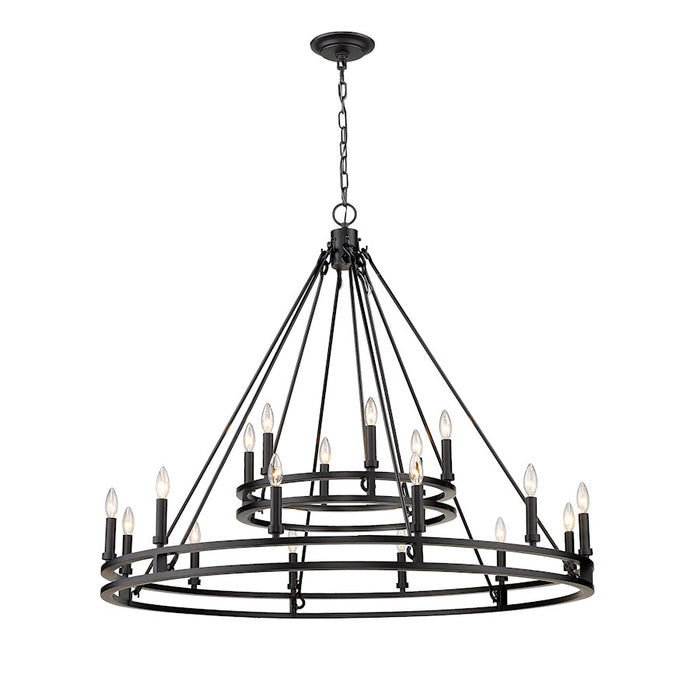 Z-Lite Dennison 18 Light Chandelier, Matte Black - 4005-18MB