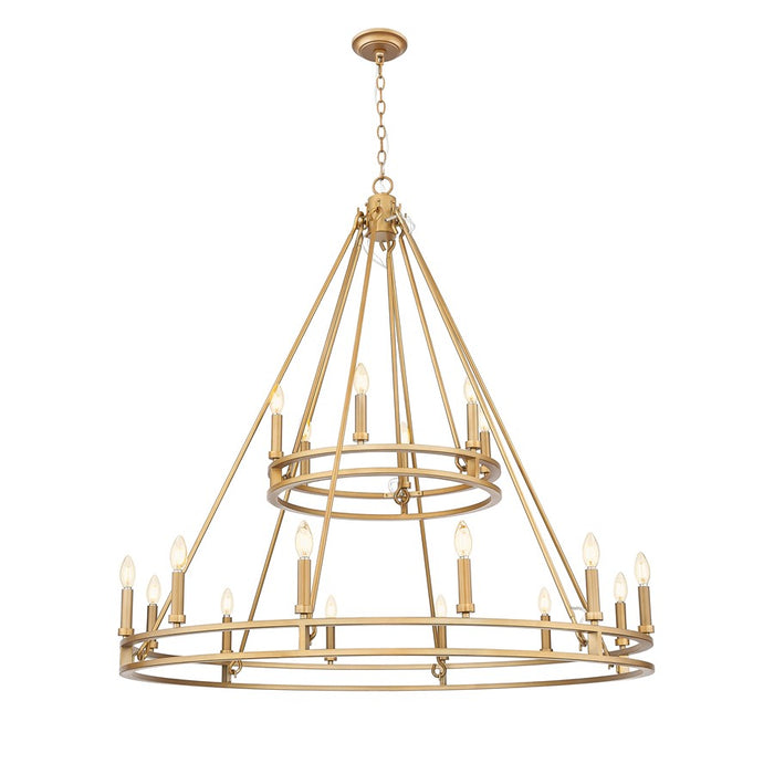 Z-Lite Dennison 18 Light Chandelier, Signature Brass - 4005-18SBR