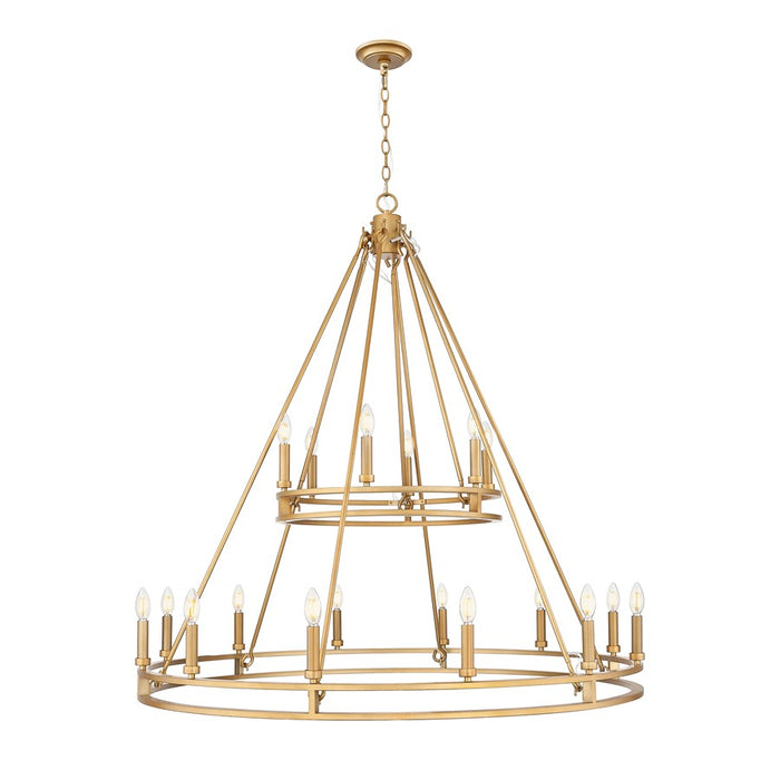 Z-Lite Dennison 18 Light Chandelier, Signature Brass