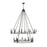 Z-Lite Dennison 20 Light 47.5" Chandelier, Matte Black/Matte Black