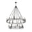 Z-Lite Dennison 20 Light 47.5" Chandelier, Matte Black/Matte Black