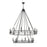 Z-Lite Dennison 20 Light 47.5" Chandelier, Matte Black/Matte Black