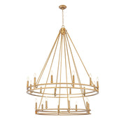 Z-Lite Dennison 20 Light Chandelier, Signature Brass - 4005-20SBR