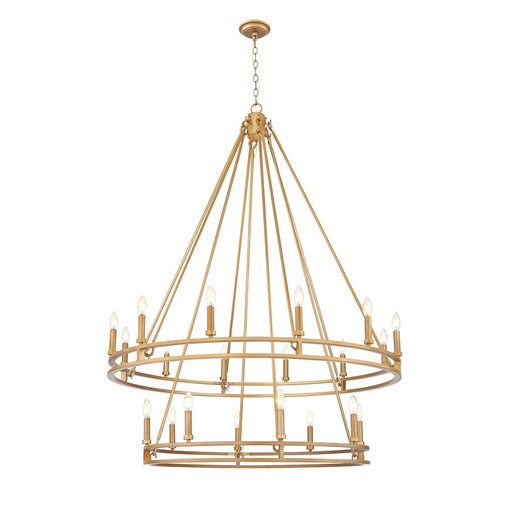 Z-Lite Dennison 20 Light Chandelier, Signature Brass - 4005-20SBR