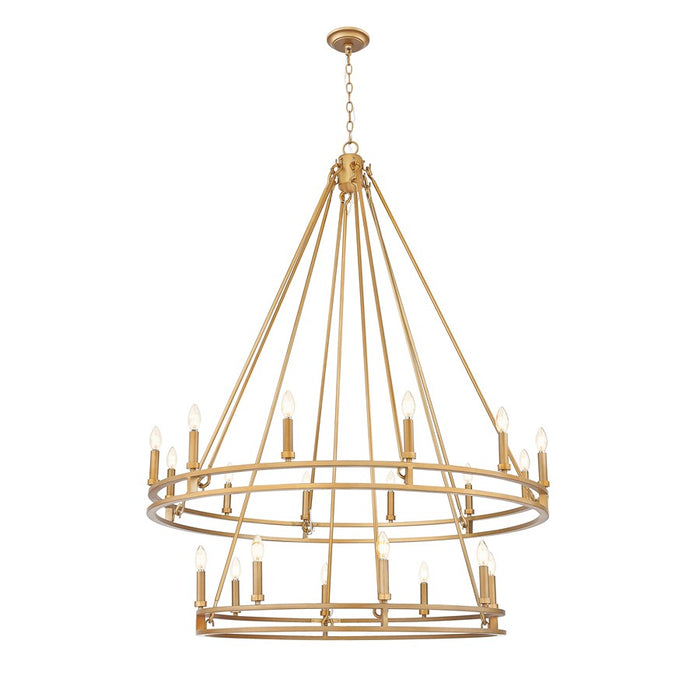 Z-Lite Dennison 20 Light Chandelier, Signature Brass - 4005-20SBR