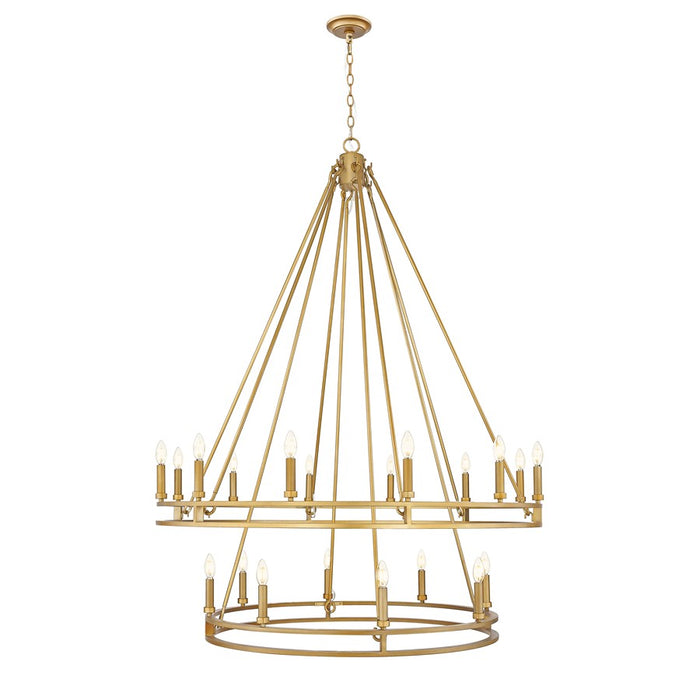 Z-Lite Dennison 20 Light Chandelier, Signature Brass
