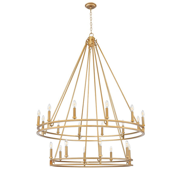 Z-Lite Dennison 20 Light Chandelier, Signature Brass