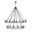 Z-Lite Dennison 28 Light 60" Chandelier, Matte Black/Matte Black