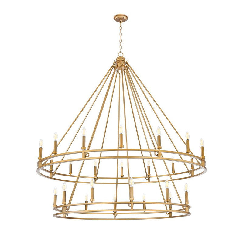 Z-Lite Dennison 28 Light Chandelier, Signature Brass - 4005-28SBR