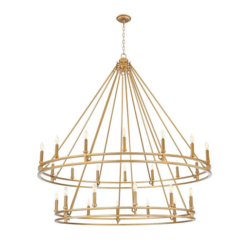 Z-Lite Dennison 28 Light Chandelier, Signature Brass - 4005-28SBR