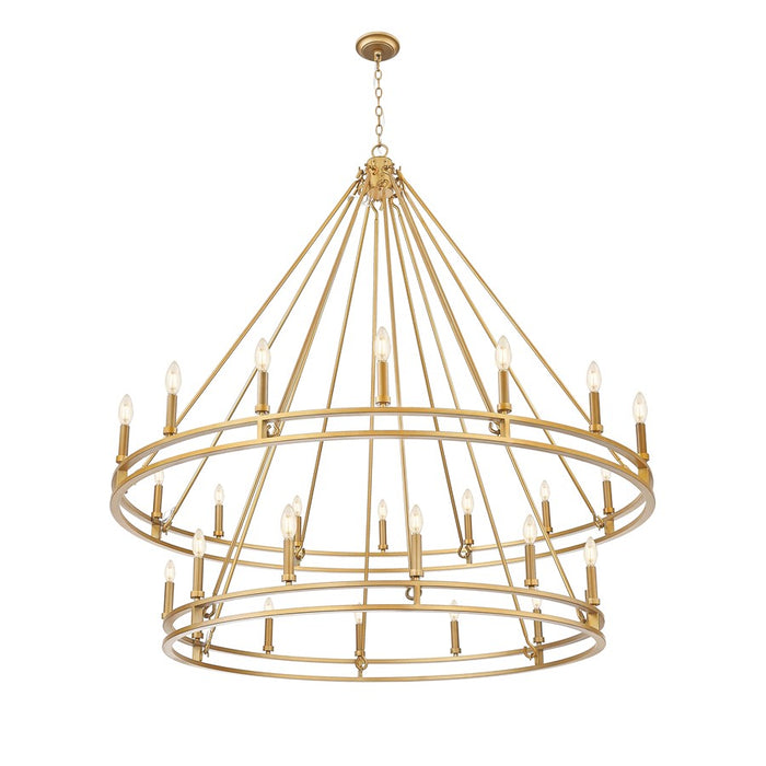 Z-Lite Dennison 28 Light Chandelier, Signature Brass