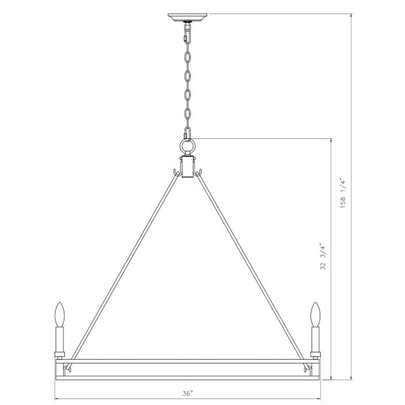 Z-Lite Dennison 8 Light Chandelier, Signature Brass