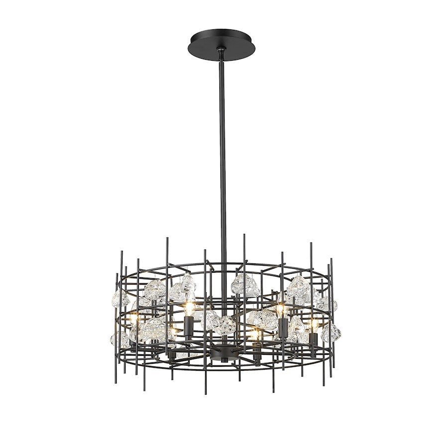 Z-Lite Garroway 6 Light 14" Chandelier, Matte Black, Matte Black - 4007-24MB