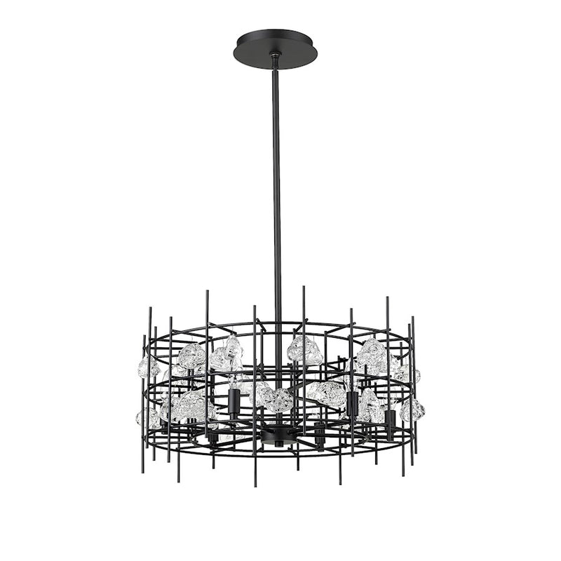 Z-Lite Garroway 6 Light 14" Chandelier, Matte Black/Matte Black