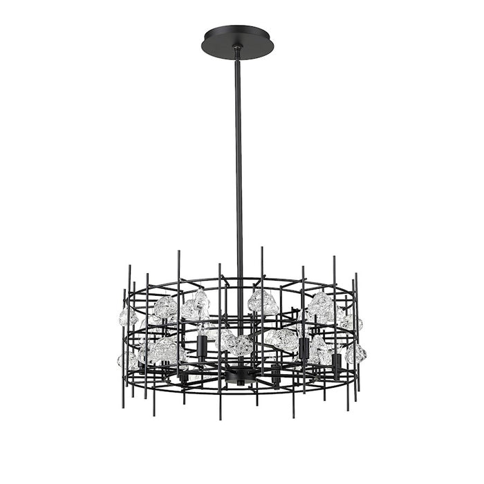 Z-Lite Garroway 6 Light 14" Chandelier, Matte Black/Matte Black