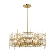 Z-Lite Garroway 9 Light 14" Chandelier, Aged Brass, Aged Brass - 4007-32AGBR
