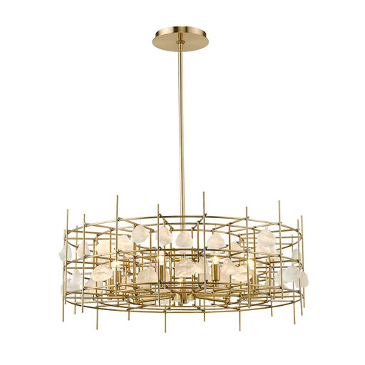 Z-Lite Garroway 9 Light 14" Chandelier, Aged Brass, Aged Brass - 4007-32AGBR