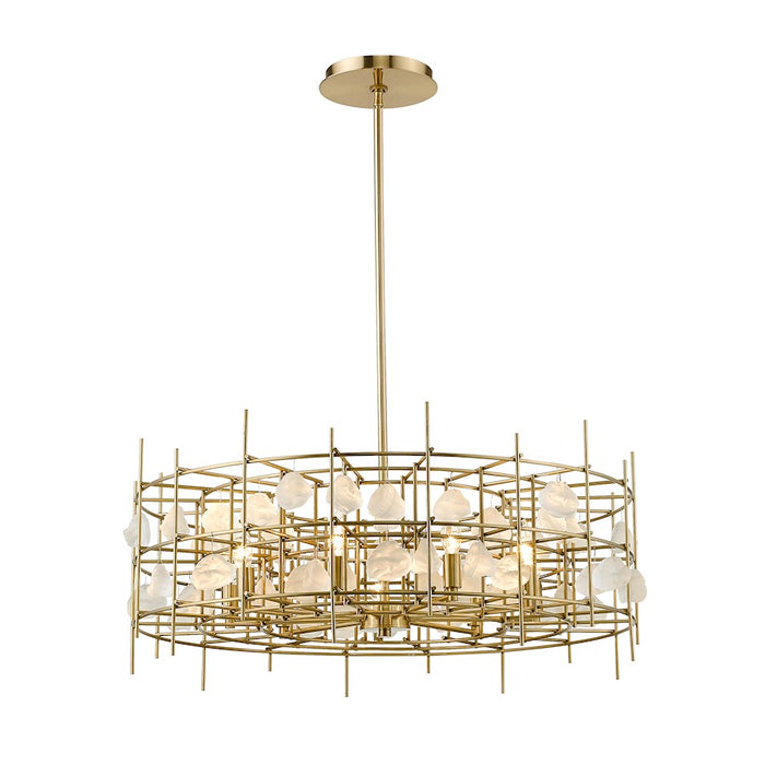 Z-Lite Garroway 9 Light 14" Chandelier, Aged Brass, Aged Brass - 4007-32AGBR