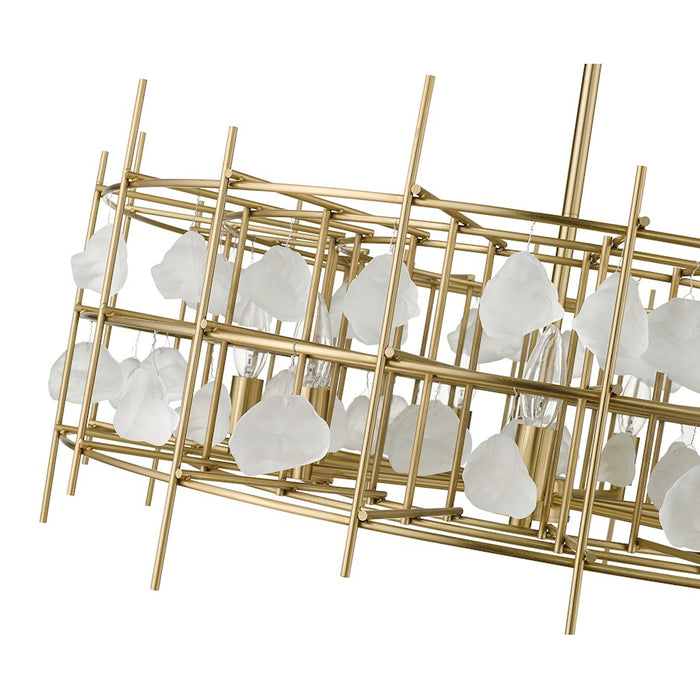 Z-Lite Garroway 9 Light 14" Chandelier, Aged Brass/Aged Brass