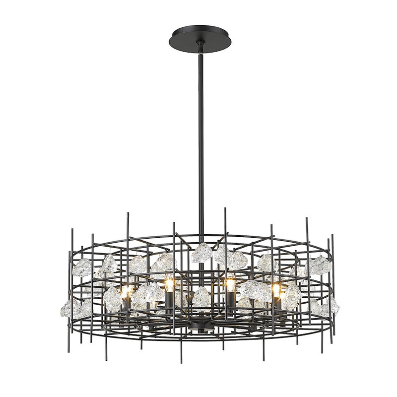 Z-Lite Garroway 9 Light 14" Chandelier, Matte Black, Matte Black - 4007-32MB