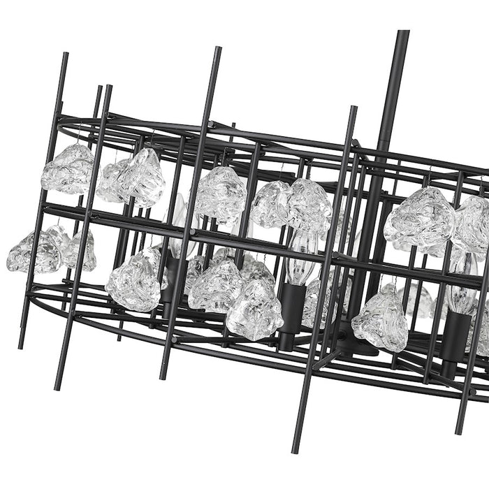 Z-Lite Garroway 9 Light 14" Chandelier, Matte Black/Matte Black