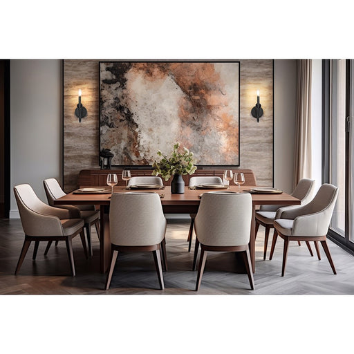 Z-Lite Claudelle 1 Light Curve Wall Sconce, Matte Black/White