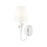 Z-Lite Claudelle 1 Light Curve Wall Sconce, Textured White/White - 4014-1S-TW