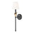 Z-Lite Claudelle 1Lt Wall Sconce, Black/Modern Gold/White - 4014-1SA-MB-MGLD
