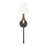 Z-Lite Claudelle 1Lt Wall Sconce, Black/Modern Gold/White