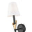 Z-Lite Claudelle 1Lt Wall Sconce, Black/Modern Gold/White