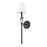 Z-Lite Claudelle 1Lt Wall Sconce, Black/Modern Gold/White