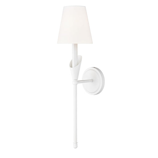Z-Lite Claudelle 1 Light Wall Sconce, Textured White/White - 4014-1SA-TW