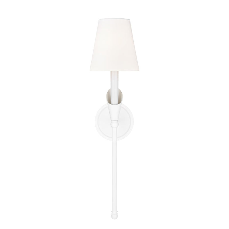 Z-Lite Claudelle 1 Light Wall Sconce, Textured White/White