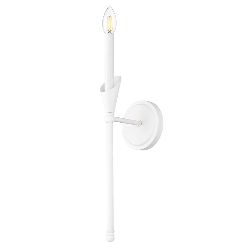 Z-Lite Claudelle 1 Light Wall Sconce, Textured White/White