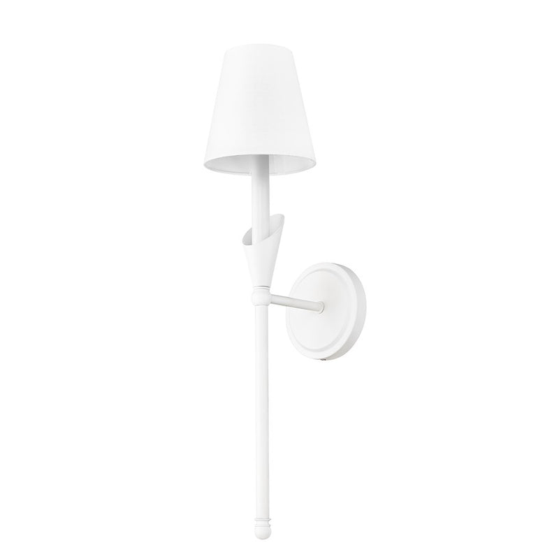 Z-Lite Claudelle 1 Light Wall Sconce, Textured White/White