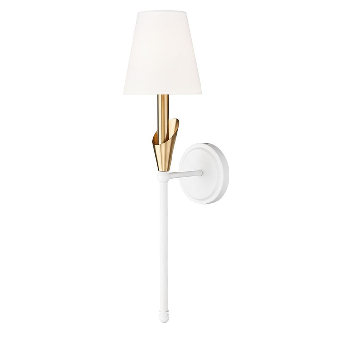 Z-Lite Claudelle 1Lt Wall Sconce, White/Modern Gold/White - 4014-1SA-TW-MGLD