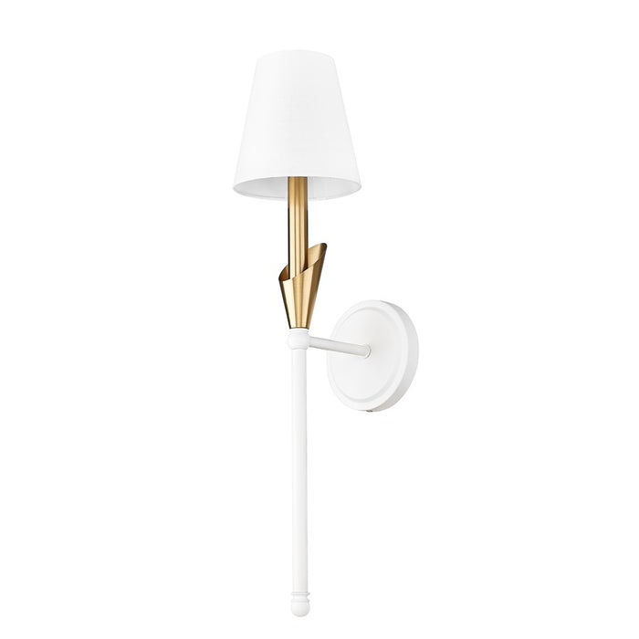 Z-Lite Claudelle 1Lt Wall Sconce, White/Modern Gold/White