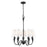 Z-Lite Claudelle 5 Light Chandelier, Matte Black/White - 4014-24MB